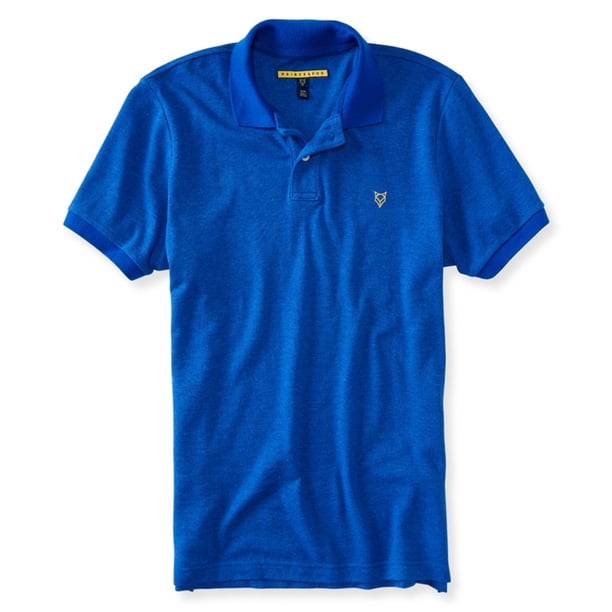 Polo de Rugby con logotipo Aeropostale para hombre azul extragrande