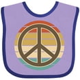 thumbnail image 3 of Inktastic Retro Peace Sign Sunset Boys or Girls Baby Bib, 3 of 4