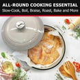 thumbnail image 2 of 6qt Enameled Cast Iron Dutch Oven, Heavy-Duty Casserole and Braiser Pan with Lid and Knob, Oven- up to 500° F & Across All Cooktops, White, 2 of 6