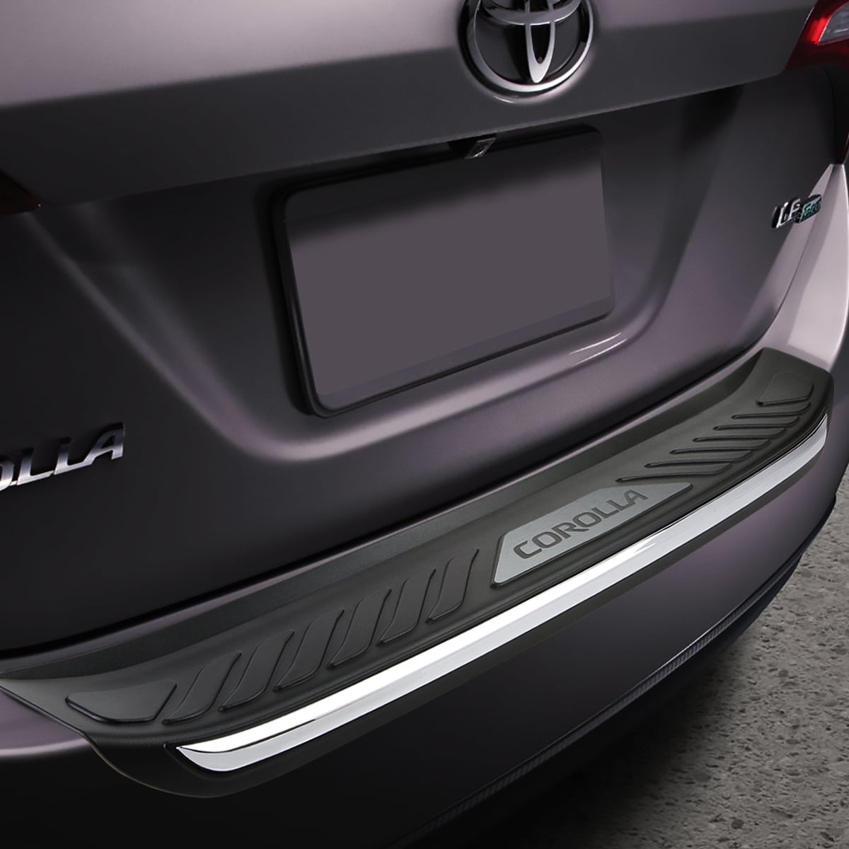 Rear Bumper Trim Cover Trunk Outside Sill Scuff Plate for 2014-2016 Corolla E170