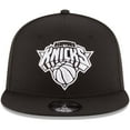 thumbnail image 2 of Men's New Era Black New York Knicks Black & White Logo 9FIFTY Adjustable Snapback Hat, 2 of 5