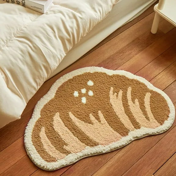 Seyotauo Funny Bathroom Rugs Cute Shape Washable Home Decoration Rugs Non-Slip Fluffy Small Bath, Absorbent, Non-Slip for Bathroom, Kitchen Sink, Bedroom, Kid's Bedroom, and Living Room