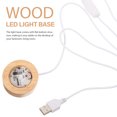 thumbnail image 4 of Wood LED Light Base Table Crystal Ball Lamp Base USB Charging Light Base for Crystal Ball, 4 of 9