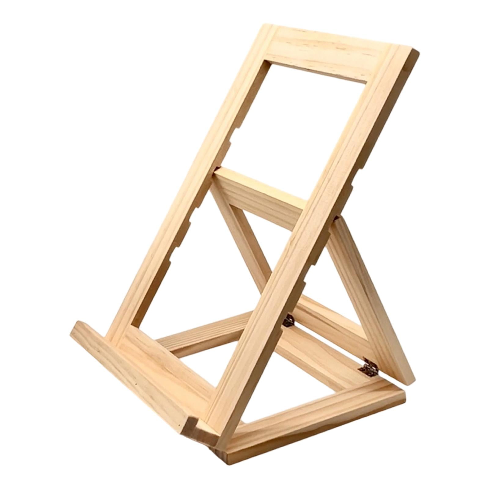 Dualoai Artwork Tabletop Wooden Easel Stand 11.6x8.3inch Portable for Home Decor Accessories Sturdy Versatile Space Saving Adjustable