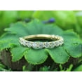 thumbnail image 2 of AFFY 1.33CT Round Moissanite Diamond Eternity Wedding Band Ring for Women 14K Yellow Gold over Silver-10, 2 of 8