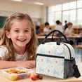 thumbnail image 4 of DISNIMO Rabbit Floral Printed Backpack for Kids with Lunch Bag & Pencil Pouch, 3 Pcs School Backpack Set for Middle High School Students, 17 Inch Lightweight School Bag Travel Daypack, 4 of 7