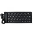 thumbnail image 1 of KEYBOARD FLEX80-BLK 80-Key USB Mini Flexible Roll-Up Silicone Keyboard (Black), 1 of 1