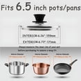 thumbnail image 2 of ACDANC Universal Lid for Pots,Pans and Skillets,6.5Inch /17Cm Clear Glass Pot Lid with Heat Resistant Silicone Handle, 2 of 7