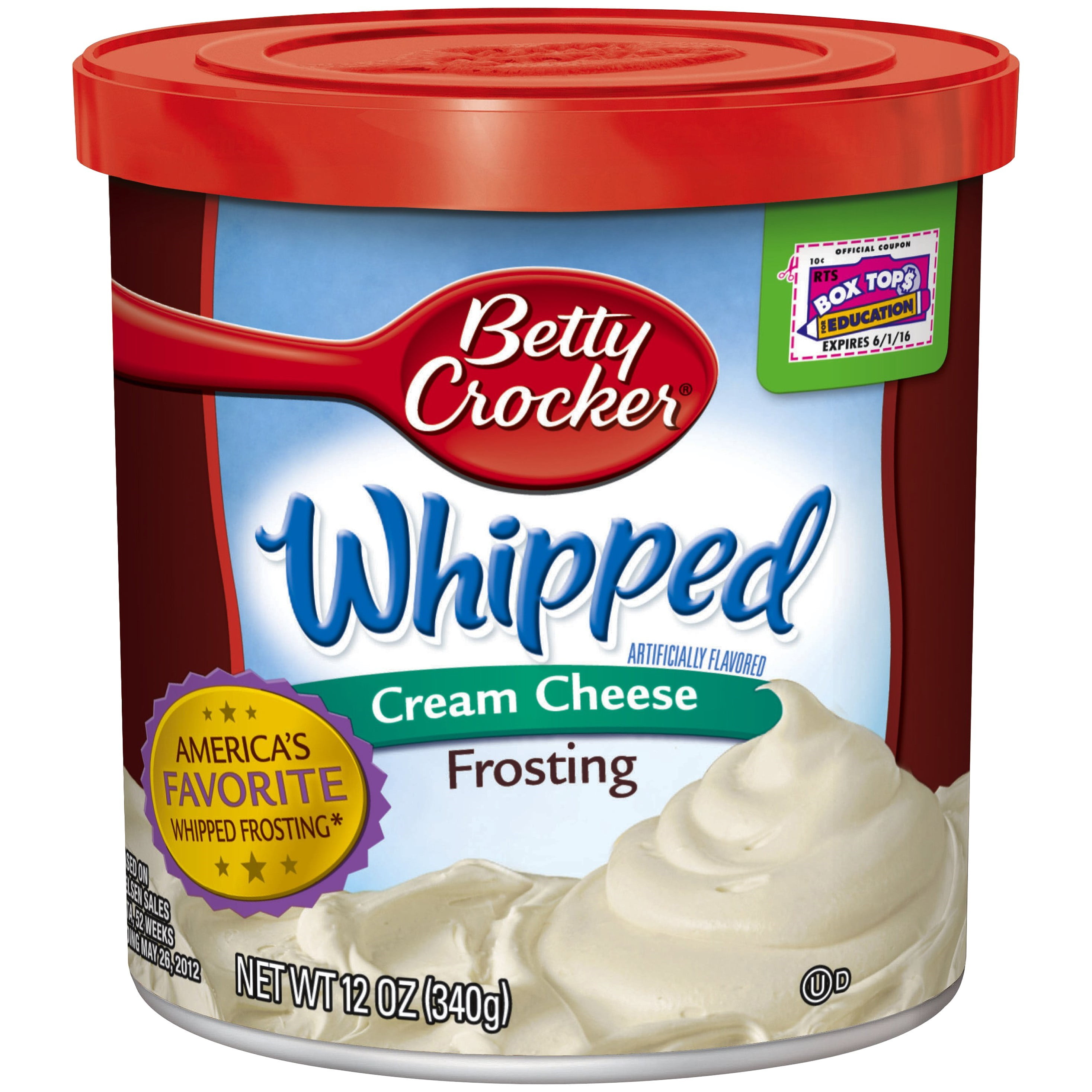 Betty Crocker Whipped Frosting, Cream Cheese, 12 Oz - Walmart.com