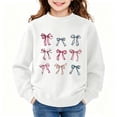 thumbnail image 5 of NAISIBABY Girls' Sweatshirts,Round Neck Fleece-Lined Thickened Long-Sleeve Pullover Sweatshirt White Size 12, 5 of 5