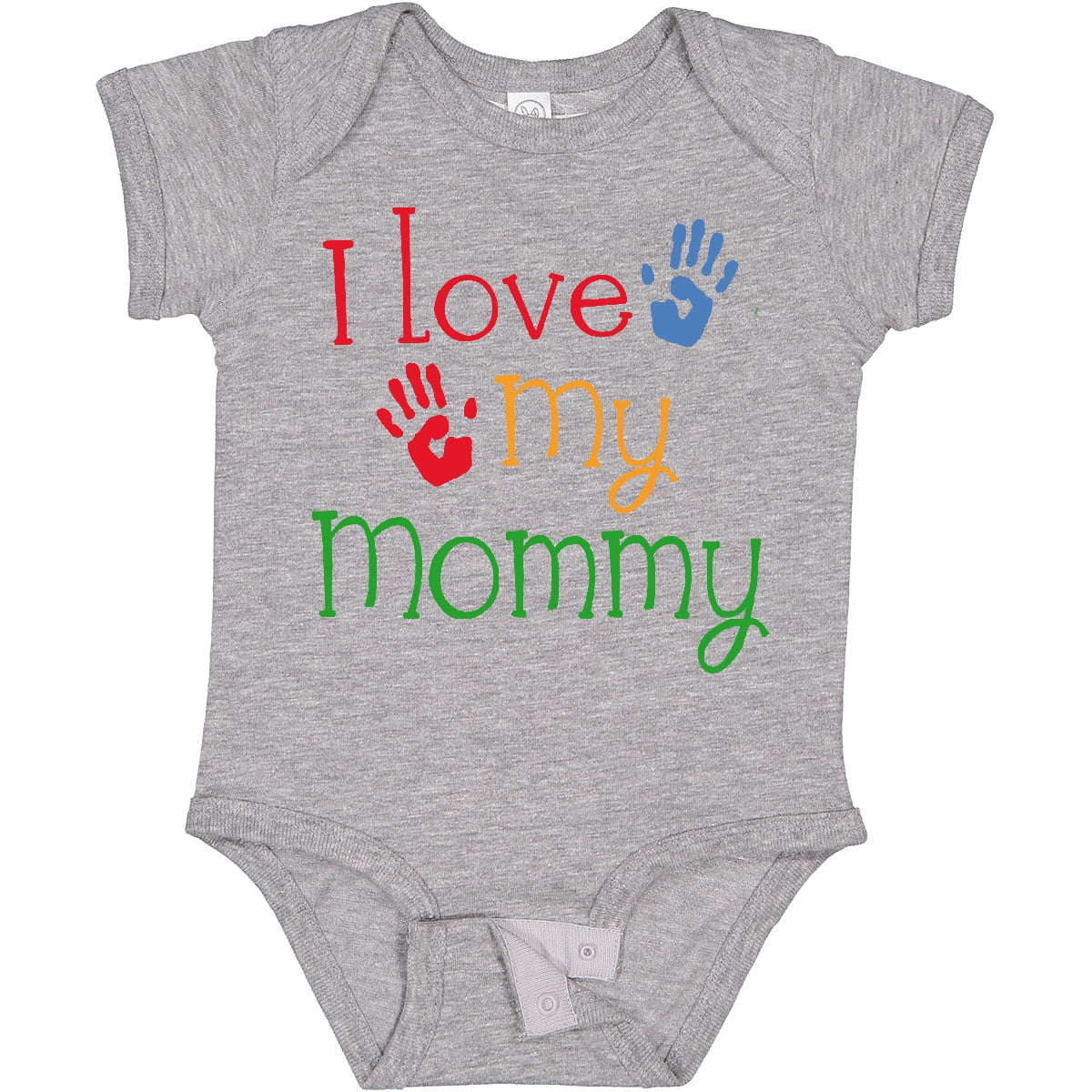Inktastic I Love My Mommy Handprints Boys or Girls Baby Bodysuit