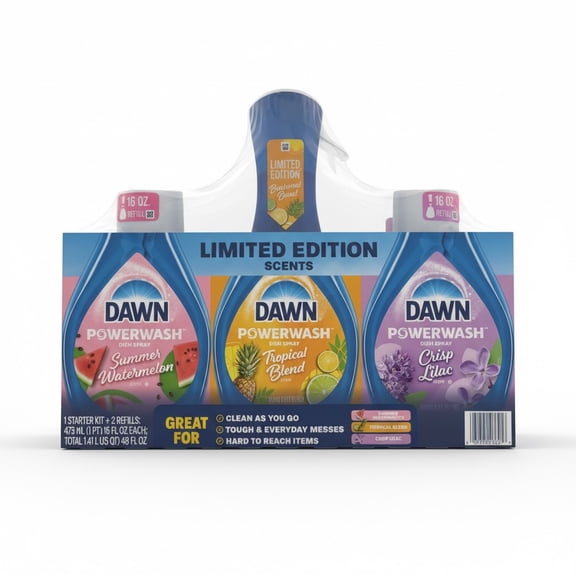 Dawn Powerwash Dish Spray Limited Edition Scents Kit 3 Count 48 fl oz Total