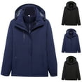 thumbnail image 2 of EQWLJWE Women'S Ski Jacket 3 In 1 Waterproof Winter Jacket Detachable Cap Snow Jacket Windproof Hooded With Inner Warm Thickened Insulation Mountaineering Suit Raincoat for Women Plus Size Clearance, 2 of 3