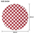 thumbnail image 6 of Red and White Checkered Pattern Round Tablecloth 60"x60",Wrinkle Wipeable Table Cloth for Kitchen Dining Room Picnic Patio Party, 6 of 6