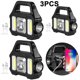 thumbnail image 1 of Linterna Eléctrica LED 3 Uds Mano Solar Al para Acampar (COB Plateado), 1 of 9