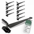 thumbnail image 2 of Black Offset Strap Hinge Lift Off Pintle 11 3/4" Large Cast Iron Offset Pin Hinges forShutters Exterior Windows Doors or Gates Pintle Hinges w/Hardware Pack of 10 Renovators Supply, 2 of 14