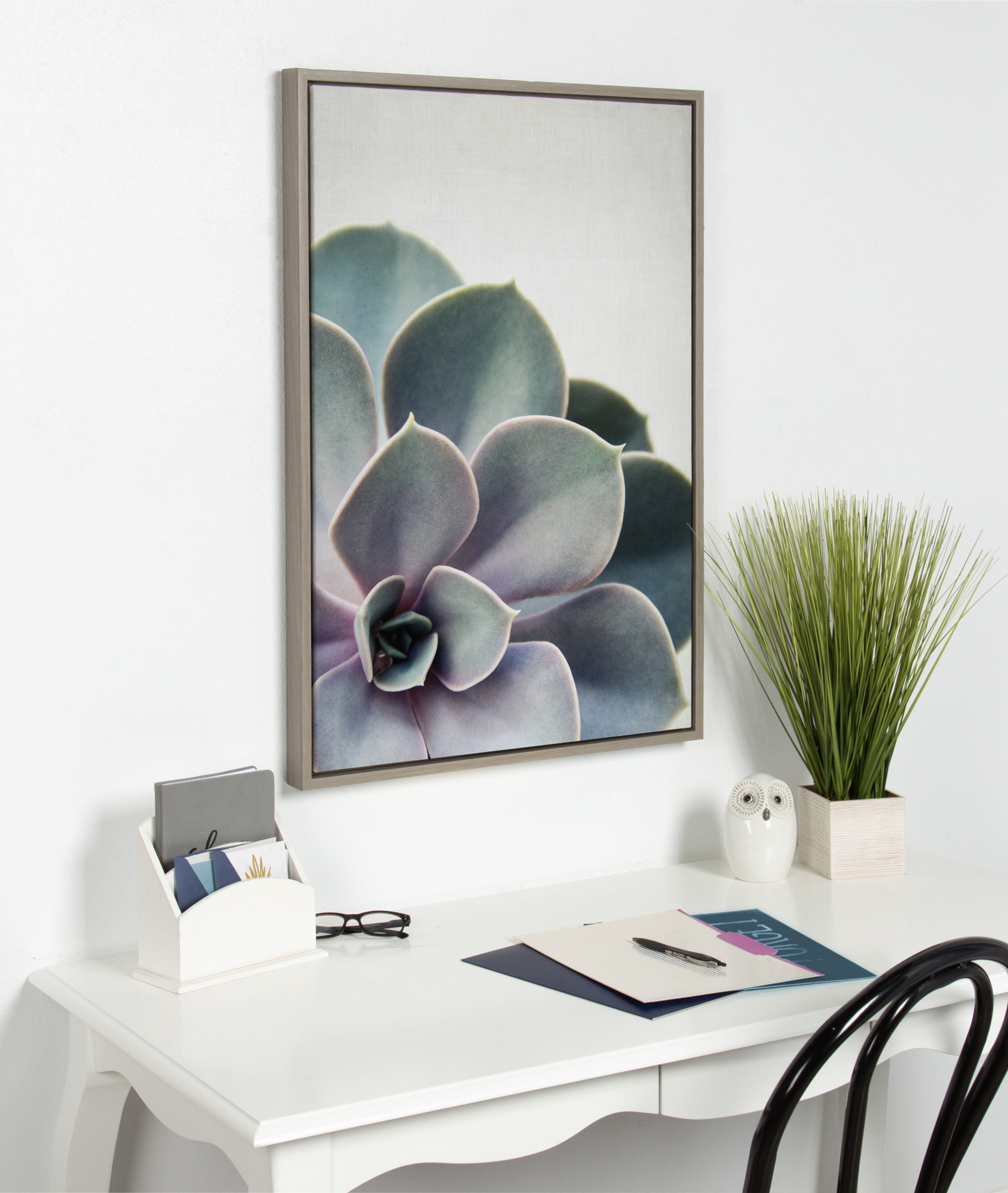 Kate and Laurel Flowers Framed Canvas Art Print, 23 in x 33 in, by F2 Images