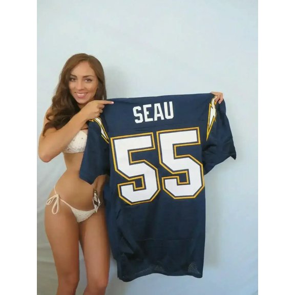 Collectible Junior Seau Chargers 1994 Starter game model navy blue jersey