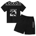thumbnail image 2 of Conjunto de 2 piezas de camiseta y pantalones cortos para niños y niñas, camiseta deportiva de verano, camiseta de manga corta de algodón, ropa para niños de 2 a 10 años con estampado de dibujos anima, 2 of 5