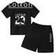 thumbnail image 2 of Conjunto de 2 piezas de camiseta y pantalones cortos para niños y niñas, camiseta deportiva de verano, camiseta de manga corta de algodón, ropa para niños de 2 a 10 años con estampado de dibujos anima, 2 of 5