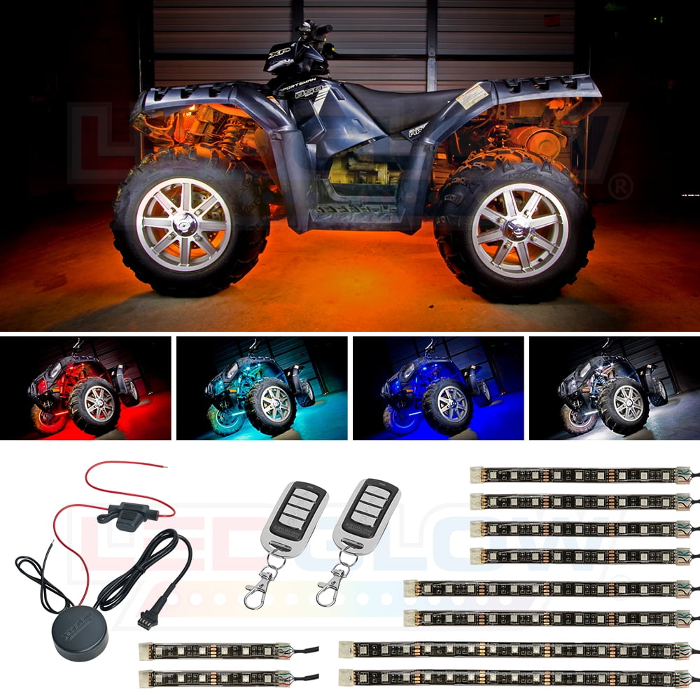 LEDGlow 10pc Advanced Million Color LED Quad ATV Lighting Kit