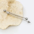thumbnail image 2 of Surgical Steel Industrial Barbell 14 Gauge 38 MM Ball  Spike - 2 Pack, 2 of 4