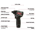 thumbnail image 5 of Hyper Tough 12V Max Lithium-Ion Cordless Brushless Impact Driver Quick-Change Chuck, 5 of 18