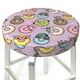 thumbnail image 3 of Balery Cute Donuts Fundas de asiento para taburete de bar redondo de tela de terciopelo ajustables que protegen de arañazos y manchas para sillas de 14 a 17 pulgadas.-13 inch, 3 of 7