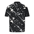 thumbnail image 4 of Blusa y camisa de manga corta con cuello vuelto para hombre, informal, holgada, a la moda, con botones estampados, blusa de manga corta con cuello vuelto para hombre, top de poliéster para hombre, 4 of 5
