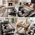 thumbnail image 5 of Deer Silhouettes Area Rugs 6'x9', Washable Small Throw Rugs for Kitchen Dining room, Trees Wooden Retro Art Farmhouse Indoor Outdoor Rug Non-Slip Low Pile Carpet Runner Reversible Floor Mats, 5 of 8
