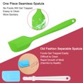 thumbnail image 3 of Unique Bargains Ensemble de 4 Spatules en Silicone pour Cuisine Résistant à la Chaleur Vert, 3 of 7