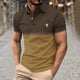thumbnail image 1 of Blusa y camisa de manga corta con cuello vuelto para hombre, blusa de manga corta con solapa y botones estampados, blusa de poliéster para hombre, 1 of 5