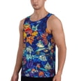 thumbnail image 2 of KLL Colorful Fall Leaves Print Men's Muscle Gym Workout Stringer Tank Tops Bodybuilding Fitness T-Shirts Tank Tops Men-4X-Large, 2 of 7
