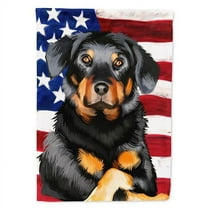 Beauceron American Flag Flag Canvas House Size