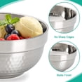 thumbnail image 6 of 6 Pack 18/8 Stainless Steel Bowls, 17 Oz Soup Bowl Double-walled Insulated Bowls, 5 Inch Snack Cereal Bowl for Rice, Fruit, Salad Ice cream, Dishwasher Safe, 6 of 9
