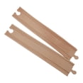 thumbnail image 3 of Miangastore Train Track Expansion Set Wooden Khaki 2Pcs 9.4x1.8In, 3 of 8