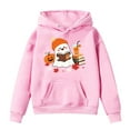 thumbnail image 6 of KPOPLK Girls Graphic Hoodies Size 4-51 Years Long Sleeve Cartoon Print Pullover Hooded Sweatshirt Cute Casual Tops for Girl(12-13 Years,Pink), 6 of 6