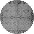thumbnail image 1 of Ahgly Company Indoor Round Oriental Gray Traditional Area Rugs, 4' Round, 1 of 4