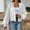 White, variant on Holiday Gift Finder Ofreoo Women's Fall And Winter Loose Solid Sweater Long Sleeve Cardigan Top Coat Womens Cardigan