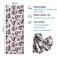 thumbnail image 2 of White Floral Skull Pattern Hot Yoga Mat Towel Non Slip for Hot Yoga - Quick-Drying Yoga Mat Cover with 4 Corner Pockets with Travel Bag - Hot Yoga Towel Non Slip Grip Moisture Wicking Sweat 70"x26", 2 of 6