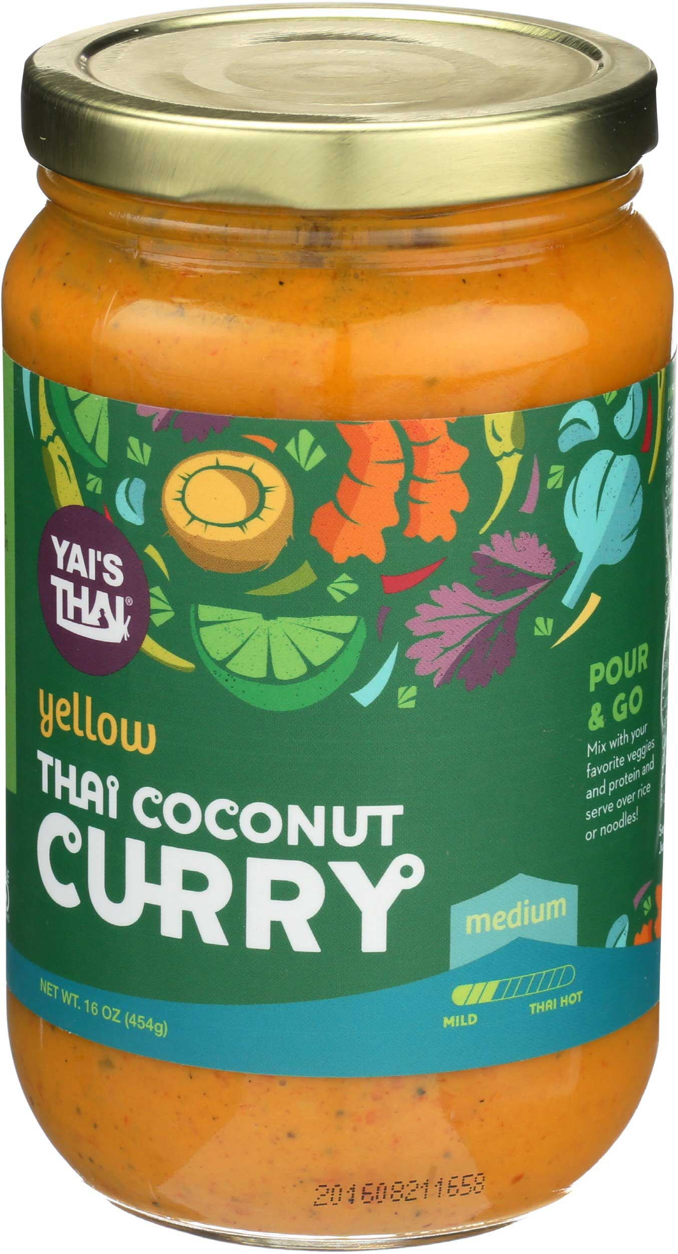 Yais Thai Yellow Thai Coconut Curry Sauce, 16 Ounce 6 per case