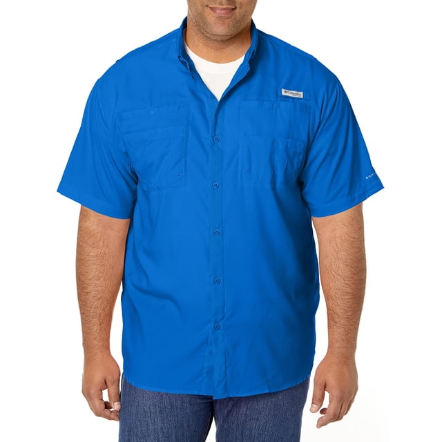 Camisa Columbia Tamiami II SS para hombre grande y alto, talla 4X, azul