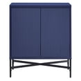 thumbnail image 4 of Evelyn&Zoe Adjustable Shelves Rectangular Modern Accent Cabinet, MDF/PVC Dark Blue, 28”, 4 of 8