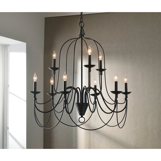 Kenroy Home Pannier 9Light Chandelier, Oil Rubbed Bronze with Silver