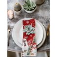 thumbnail image 2 of Red Christmas Cloth Napkins Set of 8 Reusable Dinner Napkins, Snowman Snowflake Xmas Tree Winter Cocktail Napkin Washable Table Napkins for Wedding/Holiday Party/Baby Shower 20"x20", 2 of 7