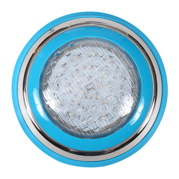 Proyector de pared LED para piscina Yongquan de acero inoxidable, ideal para estanques de peces, con luz blanca cálida.