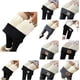 thumbnail image 4 of Leggings con forro polar para mujer, cintura alta, control de barriga, pantalones de yoga suaves y cálidos, mallas de gimnasio de color sólido, 4 of 5
