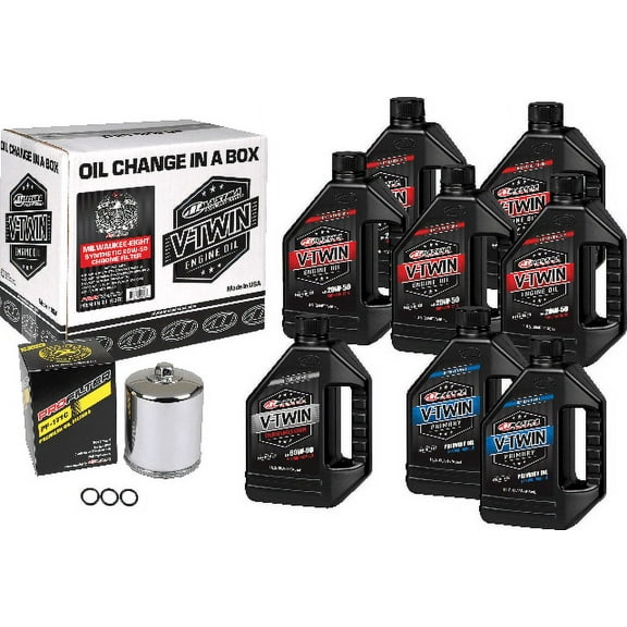 V-Twin Oil Change Kit Synthetic w/Chrome Filter, Milwaukee-Eight