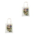thumbnail image 1 of Bewildely Bolso de lona para pintar, bolso de compras, mano de obra fina multicolor, accesorios exquisitos reutilizables para mujer, 006-2835 006-28*35 2piezas, 1 of 6