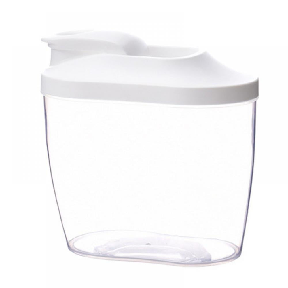 2 Sizes Transparent Plastic Sealed Jar Storage Tank Sloping Lid for ...
